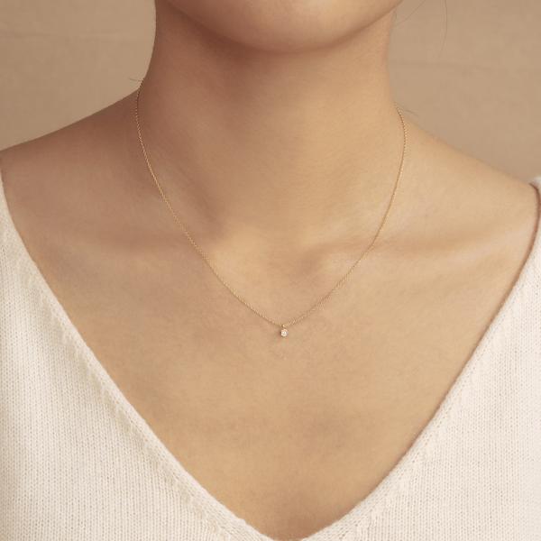BRIA | Diamond Solitaire Pendant Necklace