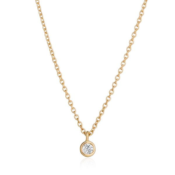 BRIA | Diamond Solitaire Pendant Necklace