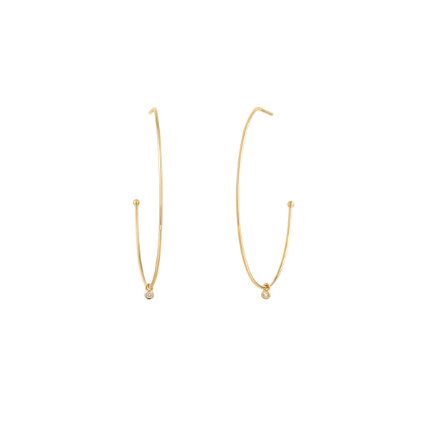 DAPHNE | Dangling Diamond Hoops