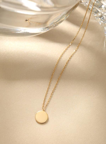 DOT | Shiny Disc Pendant Necklace