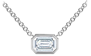 Forevermark Emerald Cut Diamond Pendant Necklace