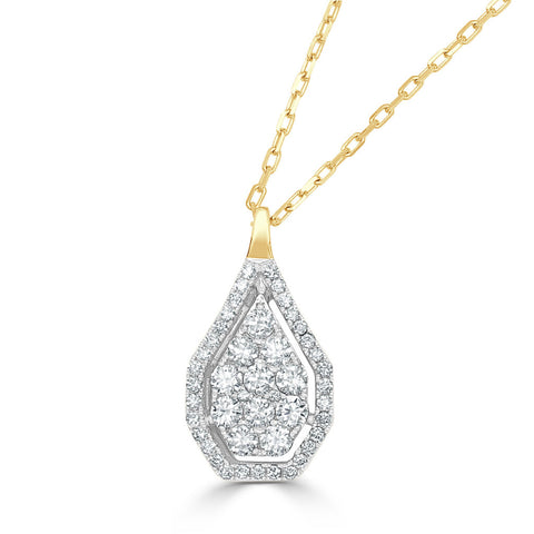 Firenze II Diamond Drop Pendant with 18″ chain