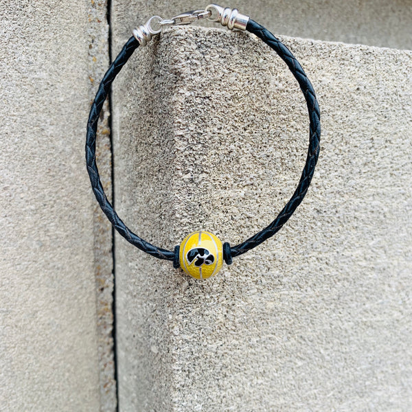 Iowa Enamel Basketball Bracelet