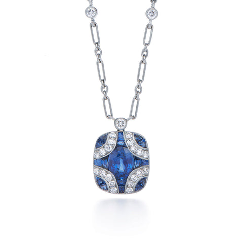 Sapphire & Diamond Argyle Pendant