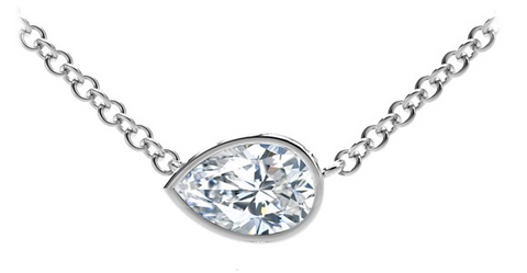 Forevermark Pear Shape Diamond Solitaire Pendant Necklace