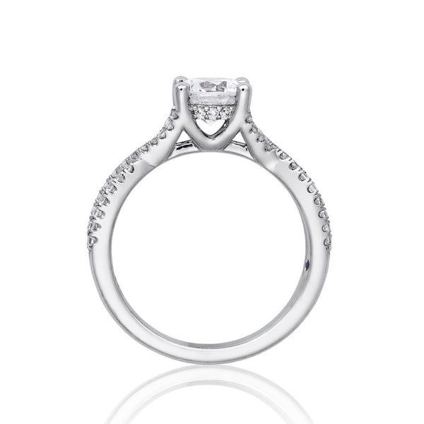 Twist Diamond Engagement Ring
