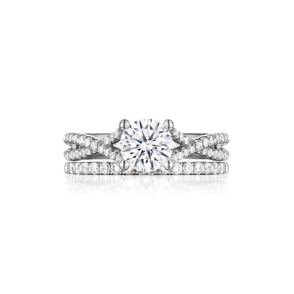 Twist Diamond Engagement Ring
