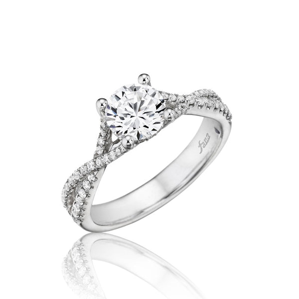 Twist Diamond Engagement Ring