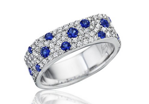 Under the Stars Sapphire-Speckled Diamond Ring