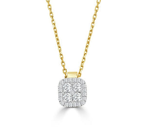 Small Diamond “Firenze II” Pendant with 18″ chain