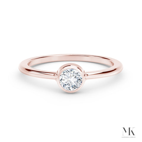 The Forevermark Tribute™ Collection Classic Bezel Stackable Ring .14 ctw.